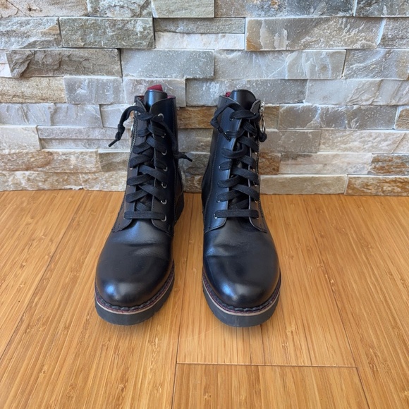 Pikolinos Black Studded Leather Ankle Boots - Picture 4 of 9